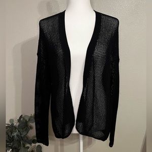 EILEEN Fisher Open Weave Knit Cardi